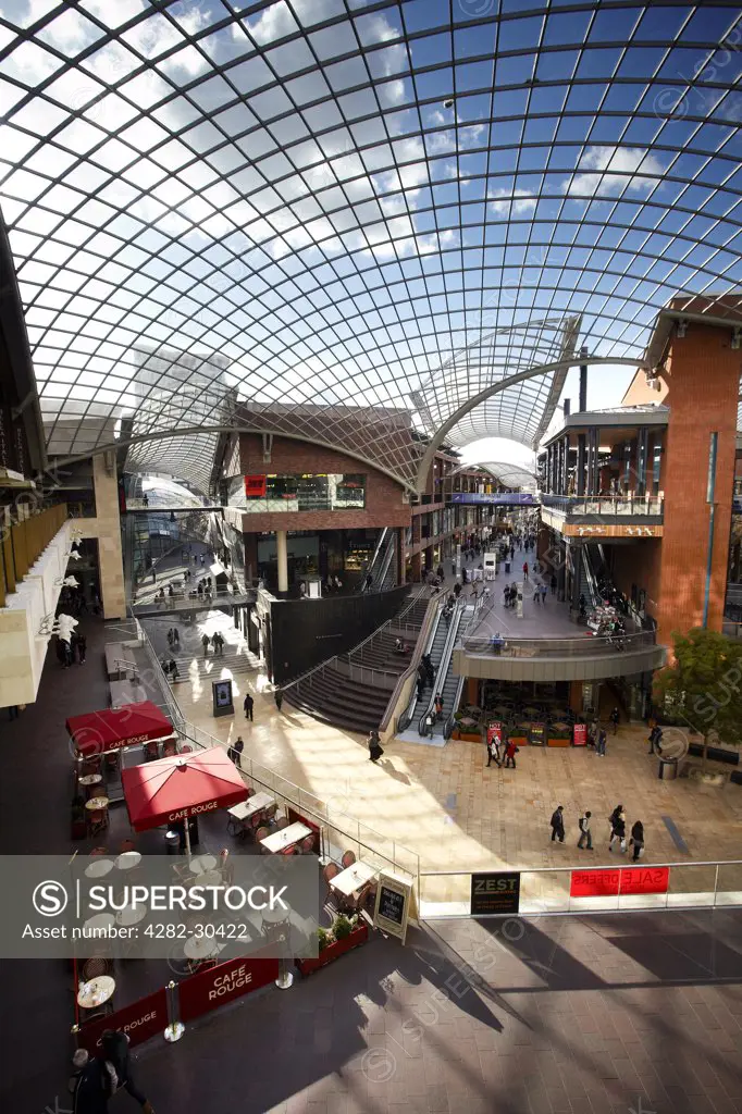England, Bristol, Bristol. Cabot Circus, a state of the art shopping and leisure centre opened in 2008.