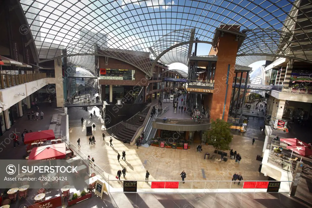 England, Bristol, Bristol. Cabot Circus, a state of the art shopping and leisure centre opened in 2008.