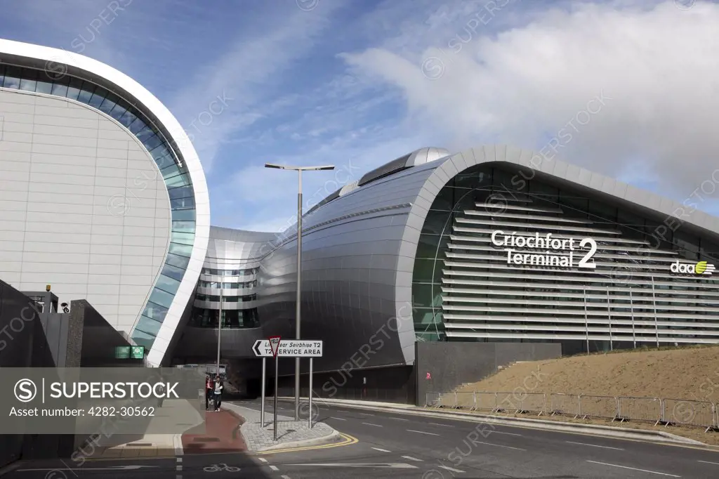 Republic of Ireland, County Fingal, Dublin. Terminal 2 of Dublin Airport opened in 2010.