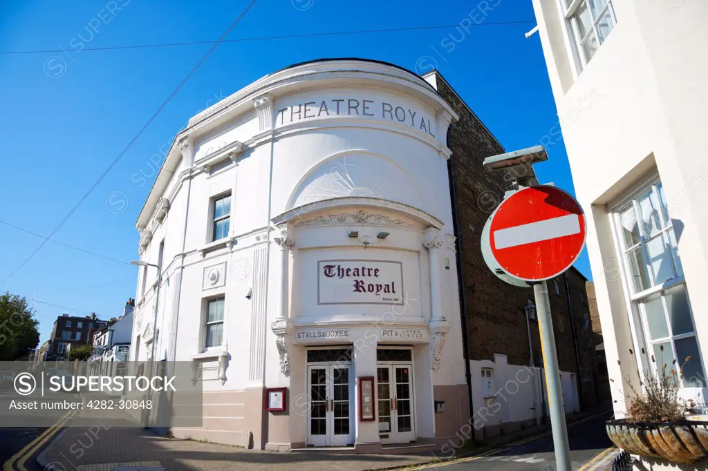 England, Kent, Margate. A view of the Old Theatre Royal in Margate.