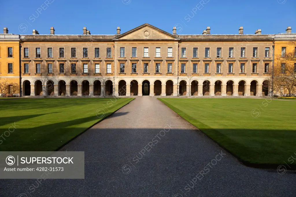 England, Oxfordshire, Oxford. A view toward the New Building of Magdalen College in Oxford.