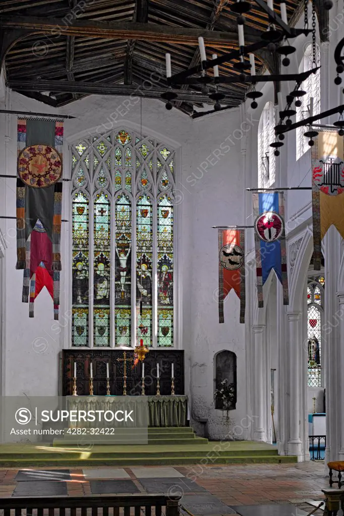 England, Essex, Thaxted. The interior of Thaxted Church.