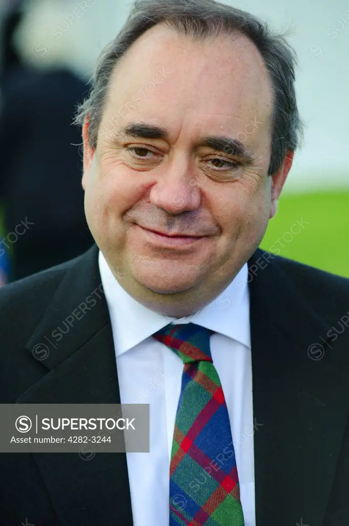 Scotland, City of Edinburgh, Edinburgh. Scottish First Minister Alex Salmond at The Gathering 2009 in Holyrood Park.