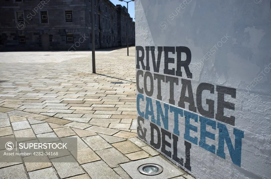 England, Devon, Plymouth. River Cottage Canteen at the Royal William Yard.