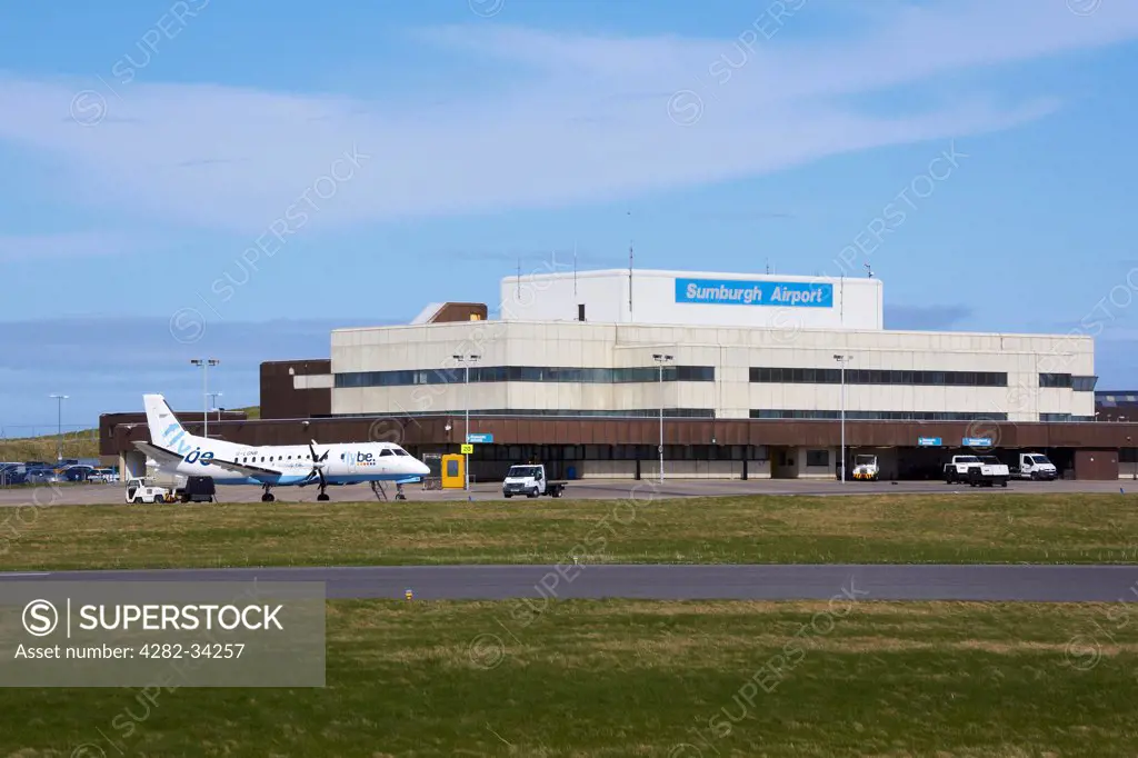 Scotland, Shetland Islands, Sumburgh. Sumburgh Airport.