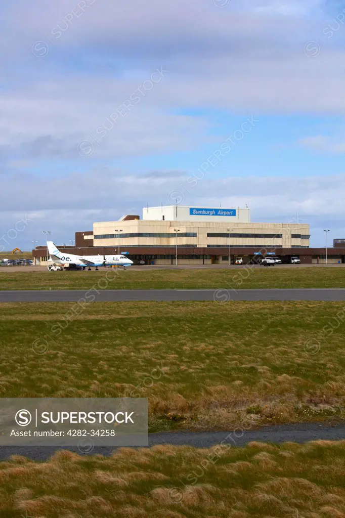 Scotland, Shetland Islands, Sumburgh. Sumburgh Airport.