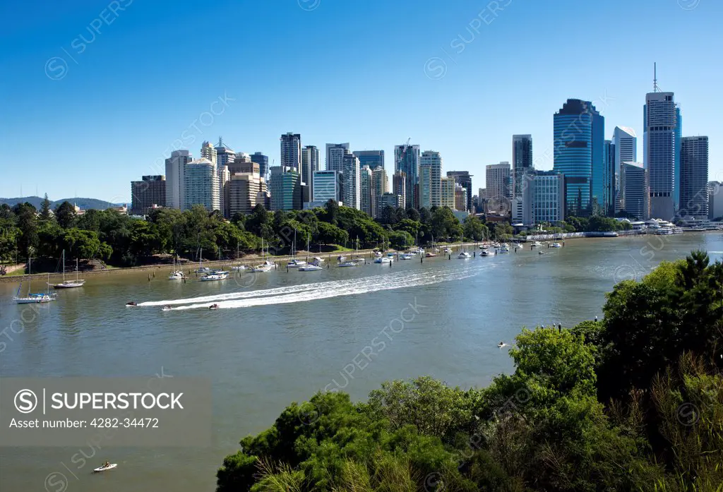 Australia, Queensland, Brisbane. The Brisbane river in Queensland.