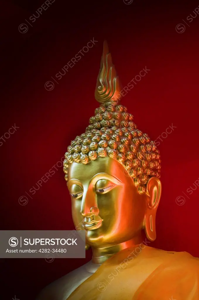 Thailand, Northern Thailand, Chiang Mai Wat Buppharam. A Buddha at Wat Bupparam in Chiang Mai in Thailand.