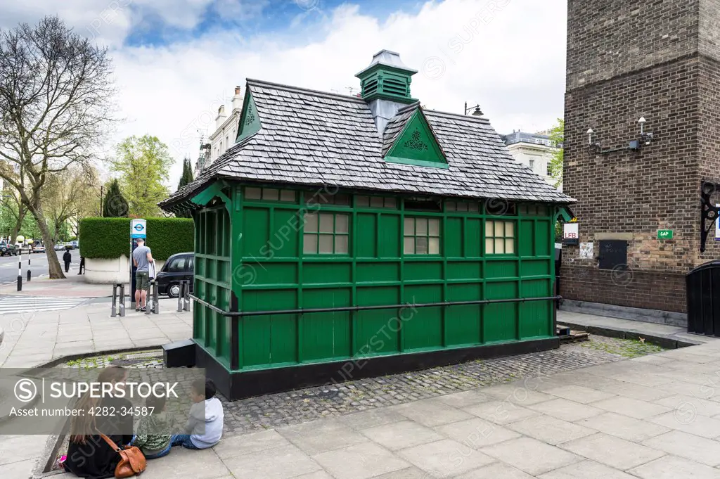 England, London, Little Venice. An historic cabmens shelter in London.