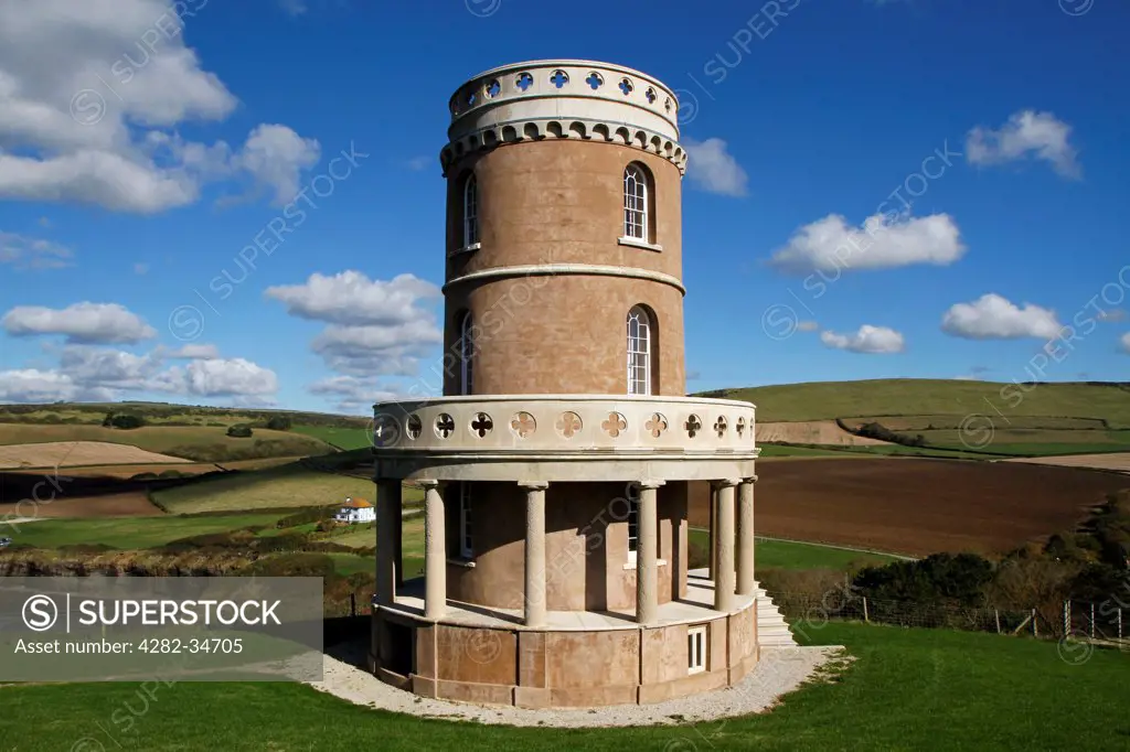 England, Dorset, Kimmeridge. Clavell Tower which is a folly above Hen Cliff at Kimmeridge Bay.