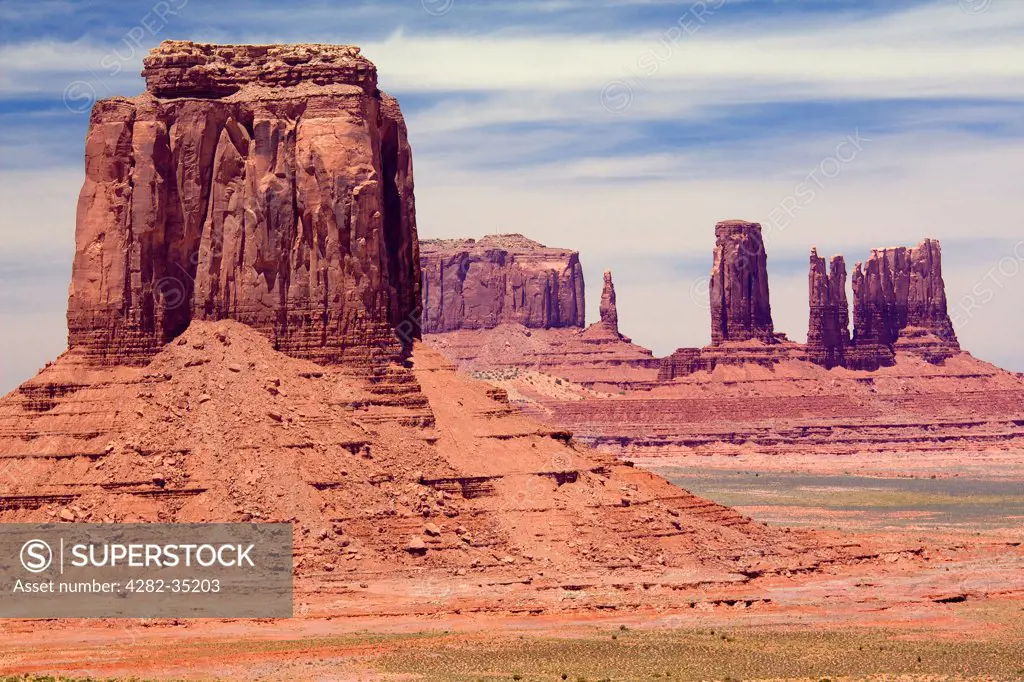 USA, Utah, Monument Valley. A view toward the buttes of Monument Valley.