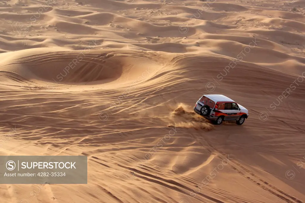 United Arab Emirates, Dubai, Dubai Desert. Dune bashing in the Dubai desert.
