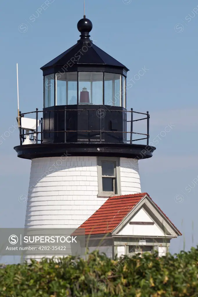 USA, Massachusetts, Nantucket. Brant Point Lighthouse on Nantucket Island.