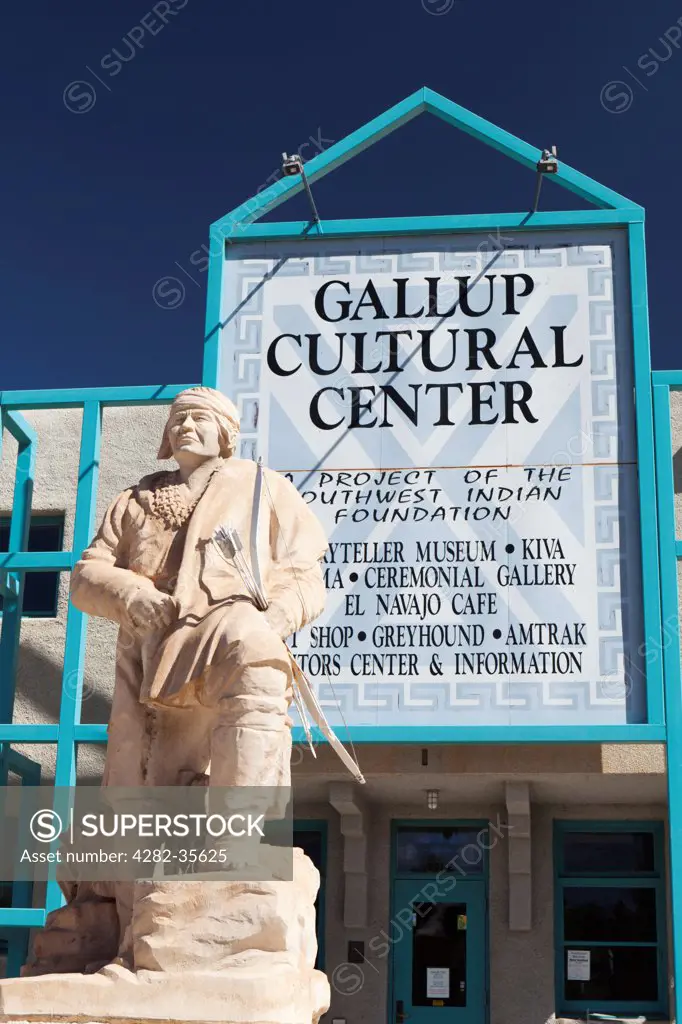 USA, New Mexico, Gallup. Indian Cultural Center in New Mexico.