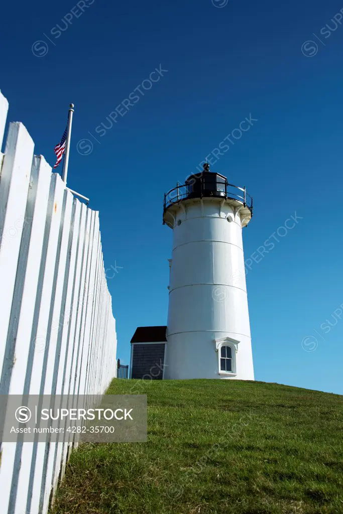 USA, Massachusetts, Cape Cod. Nobska Lighthouse in Cape Cod.