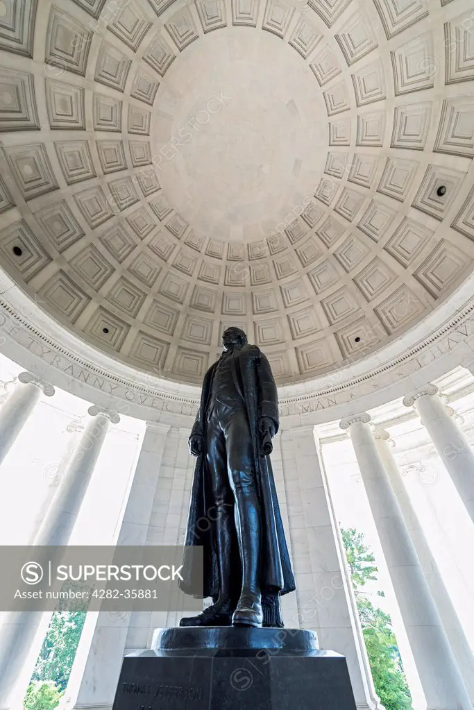 USA, District of Columbia, Washington DC. The Jefferson Memorial in Washington DC.