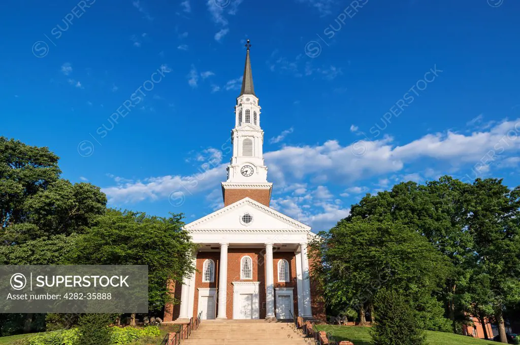 USA, Maryland, College Park. The Memorial Chapel at the University of Maryland.