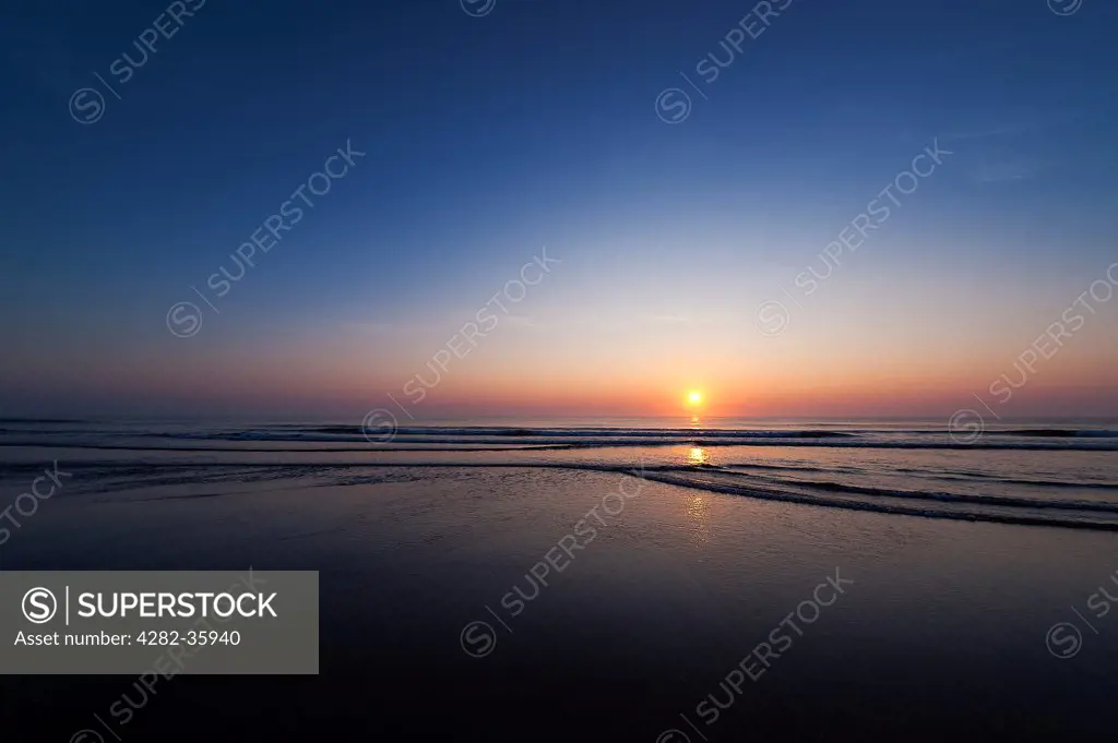 USA, Massachusetts, Cape Cod. An ocean sunrise on Nauset Beach.