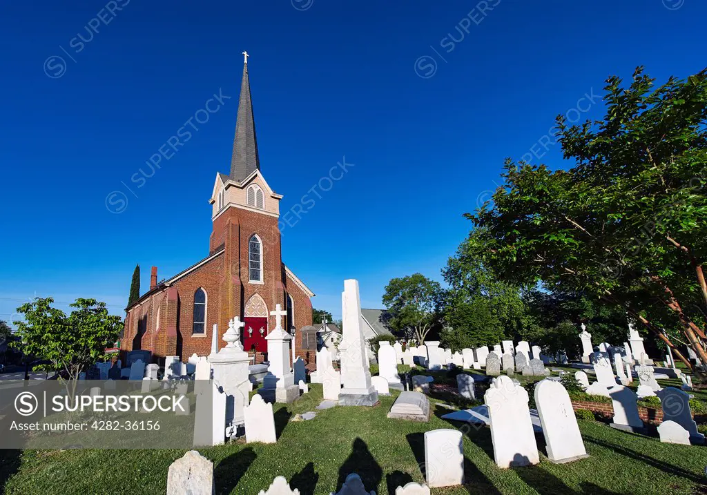USA, Delaware, Lewes. The historic St Peters Episcopal church in Lewes.