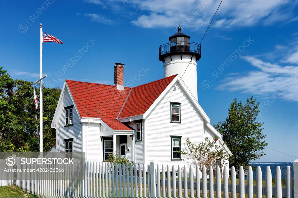 USA, Massachusetts, Marthas Vineyard. West Chop Lighthouse on Marthas Vineyard in Massachusetts.