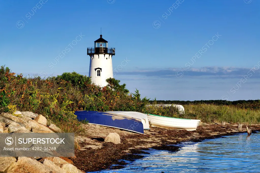 USA, Massachusetts, Marthas Vineyard. Edgartown Lighthouse on Marthas Vineyard in Massachusetts.