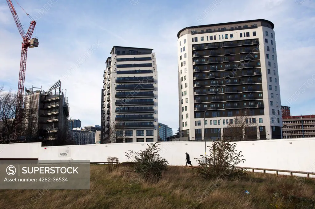 England, West Midlands, Birmingham. New development in the city centre of Birmingham.