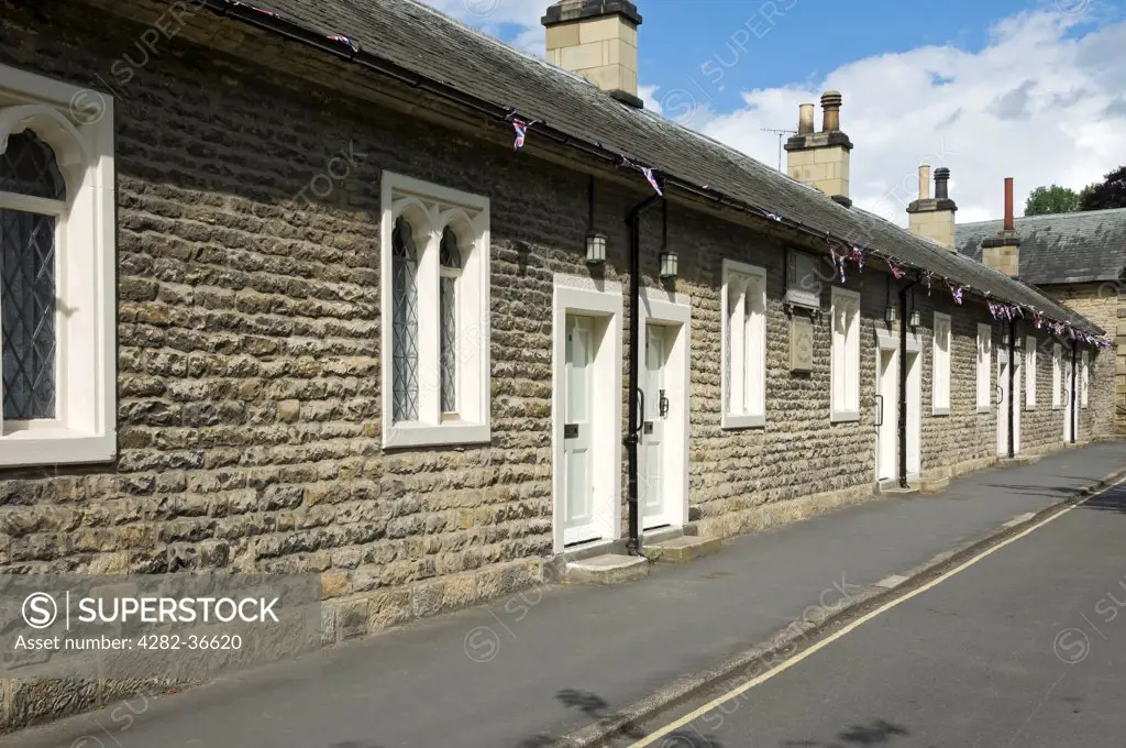 England, North Yorkshire, Thornton le Dale. Lady Lumley's almshouses.