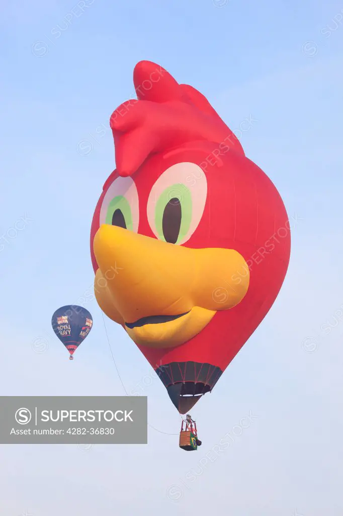 England, Avon, Bristol. Hot air balloons at Bristol Balloon Fiesta 2012.