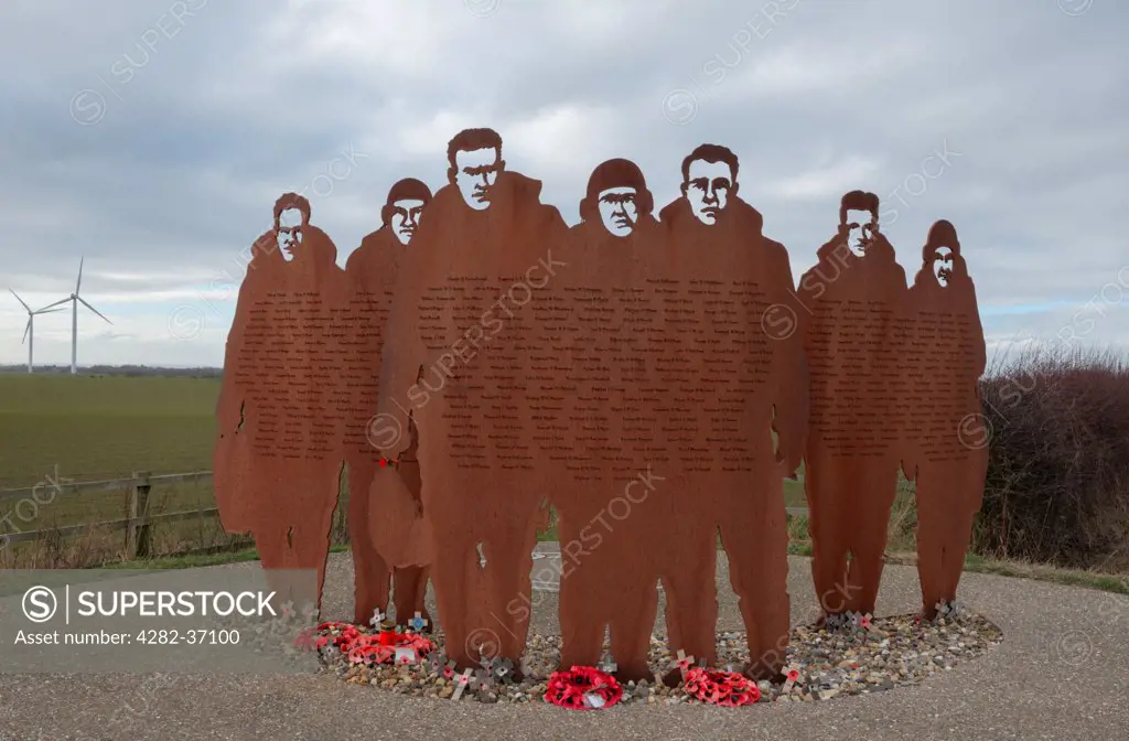 England, East Yorkshire, Lissett. Memorial to the 158 Squadron at Lissett in East Yorkshire.