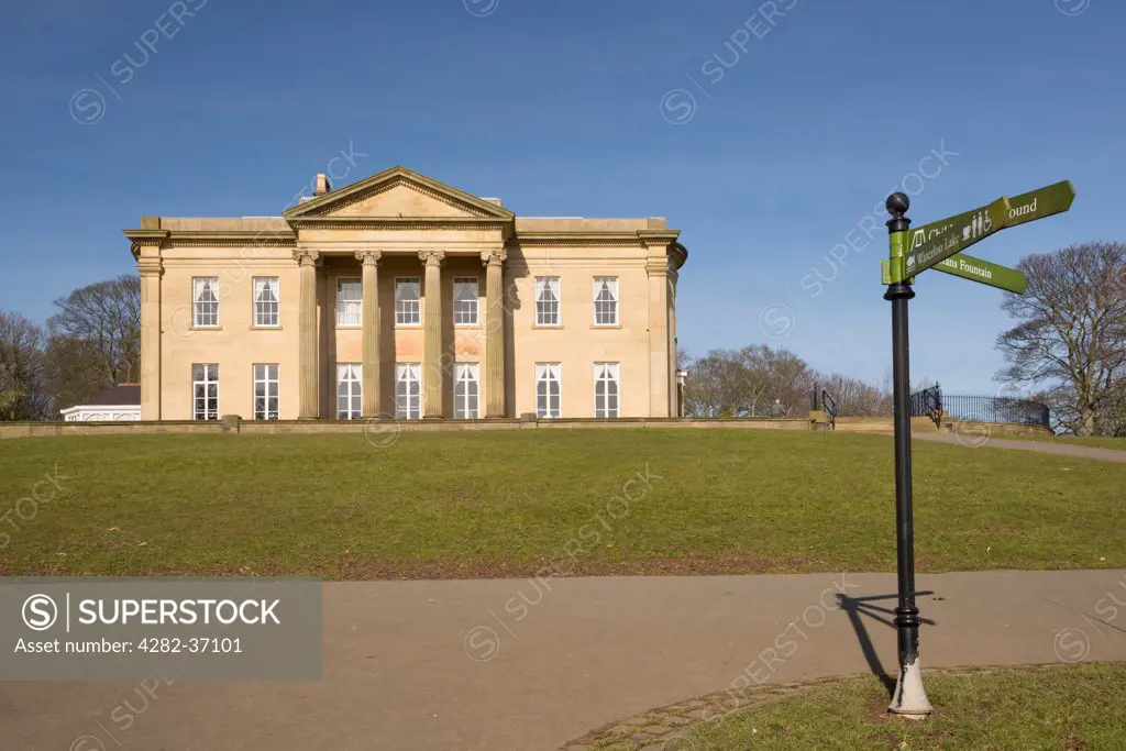 England, West Yorkshire, Leeds. The Mansion in Roundhay Park in Leeds.