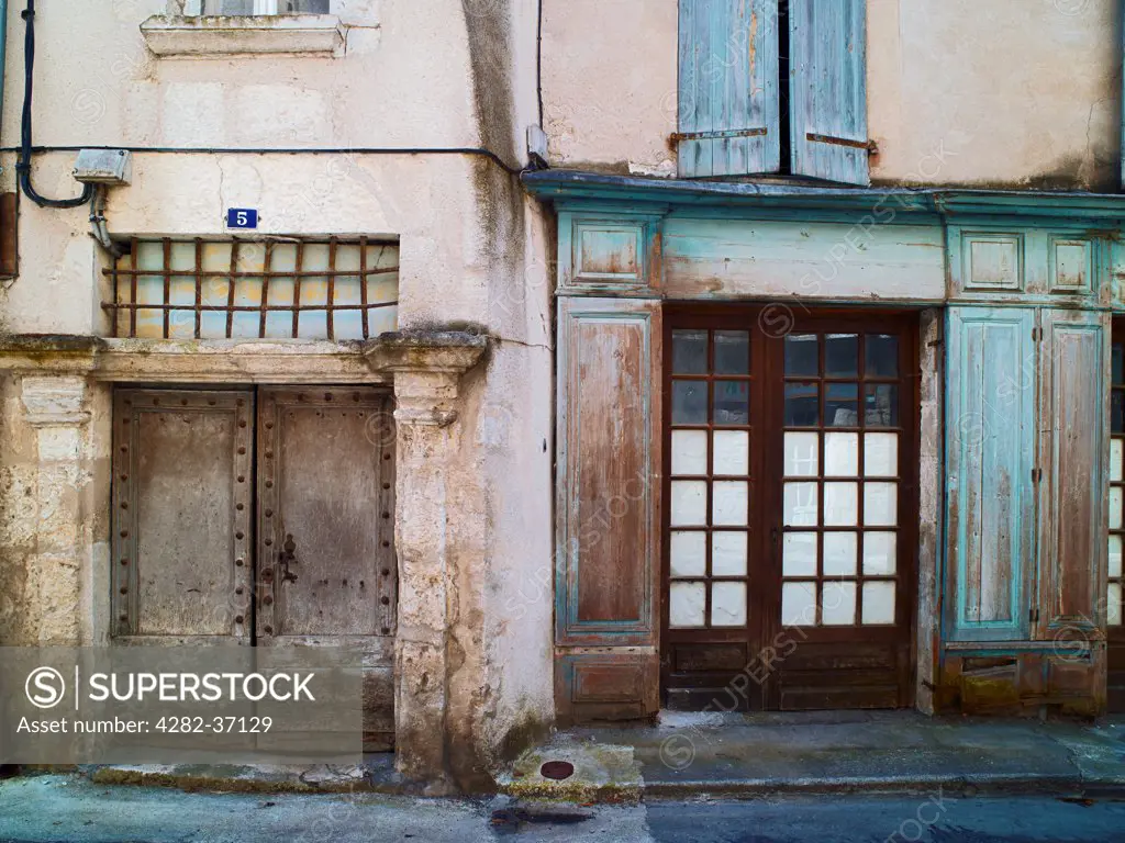 France, Dordogne, Souillac. Old buildings in the medieval town of Souillac.