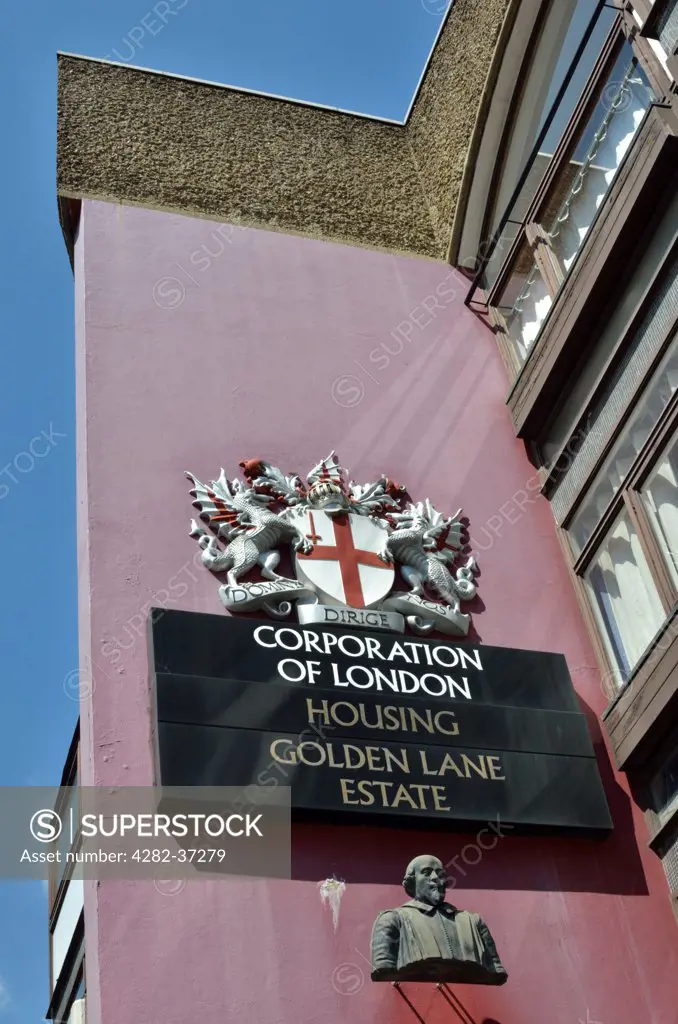 England, London, Barbican. Corporation of London Golden Lane Estate.
