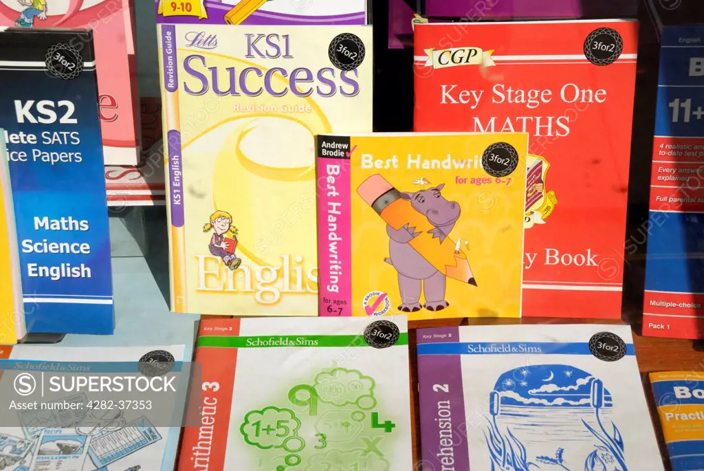 England, London, Camden Town. Children's educational textbooks.