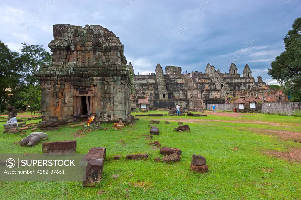 Cambodia, Khett Siem Reab, Angkor. A view across Phnom Bakheng which dates from the early 10th century.