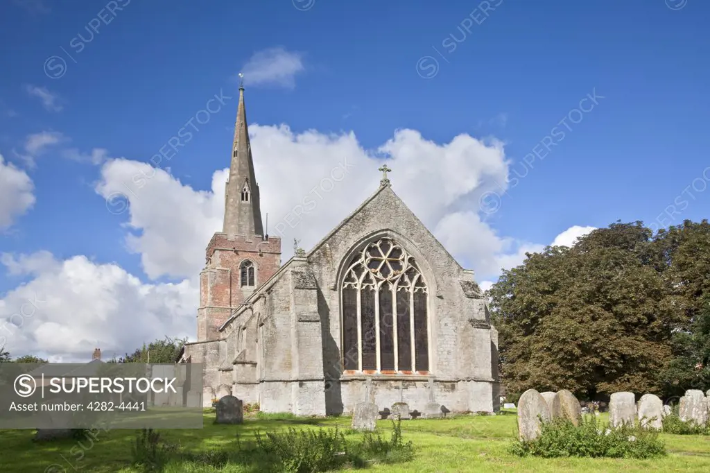 England, Lincolnshire, Tydd St Mary. St Mary's Church at Tydd St Mary near Wisbech. Some parts of the church date back to 1200.