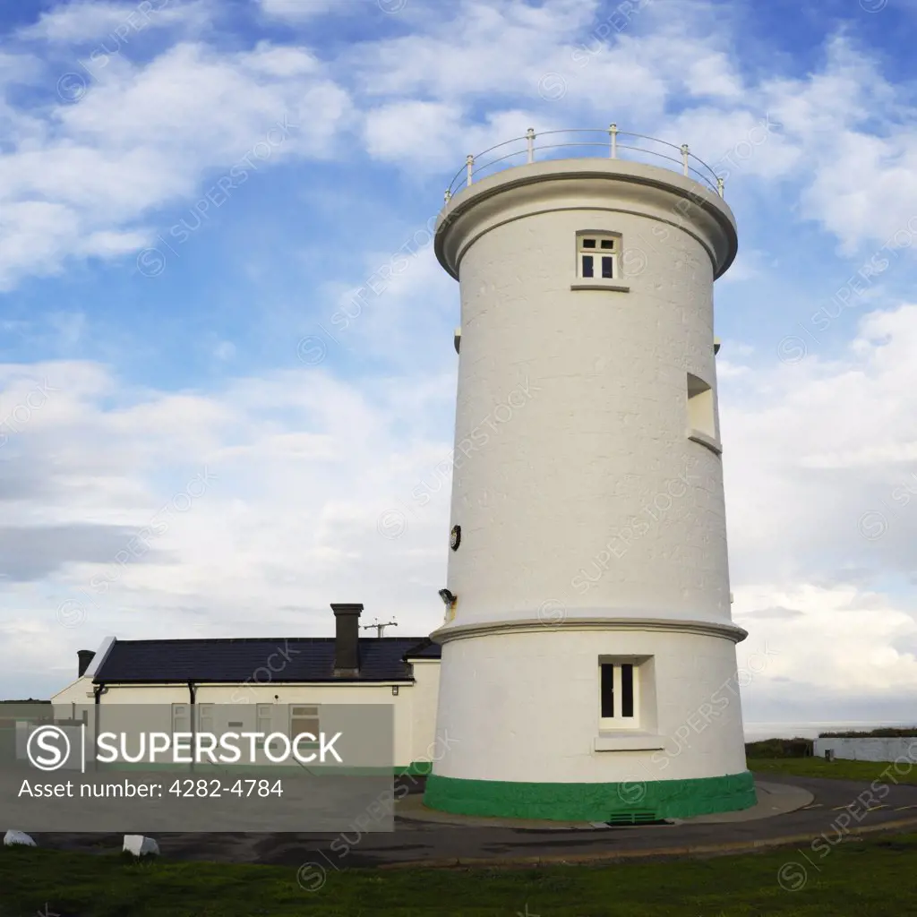 Wales, Glamorgan, Marcross. The old lighthouse at Nash Point near Marcross on the Glamorgan Heritage Coast.