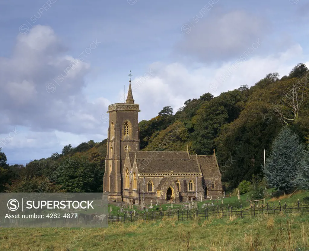 England, Somerset, West Quantoxhead. The Church of St Audries at the foot of the Quantock Hills in West Quantoxhead.