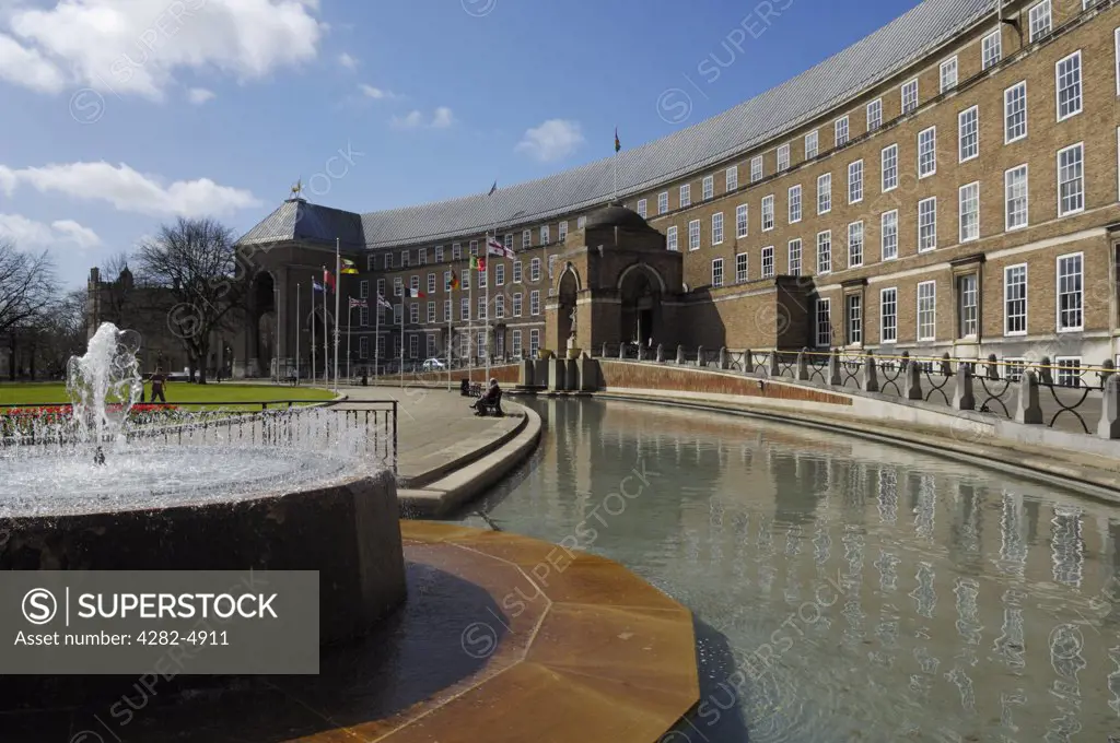 England, Bristol, Bristol. The Council House by College Green in Bristol is a civic centre completed in the 1950's.