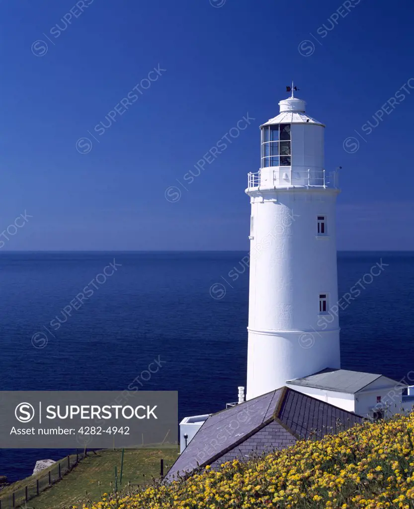 England, Cornwall, Trevose Head. The lighthouse at Trevose Head on the North Cornwall coast near Padstow.