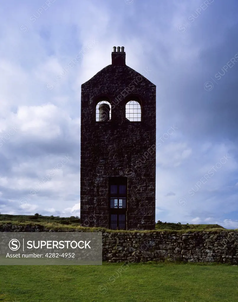 England, Cornwall, Minions. South Wheal Phoenix engine house, now the Heritage Centre, on Bodmin Moor at Minions.