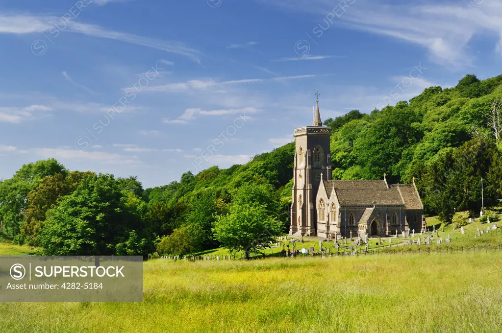 England, Somerset, West Quantoxhead. The Church of St Audries, also known as St Ethelreds, in West Quantoxhead at the foot of the Quantock Hills.