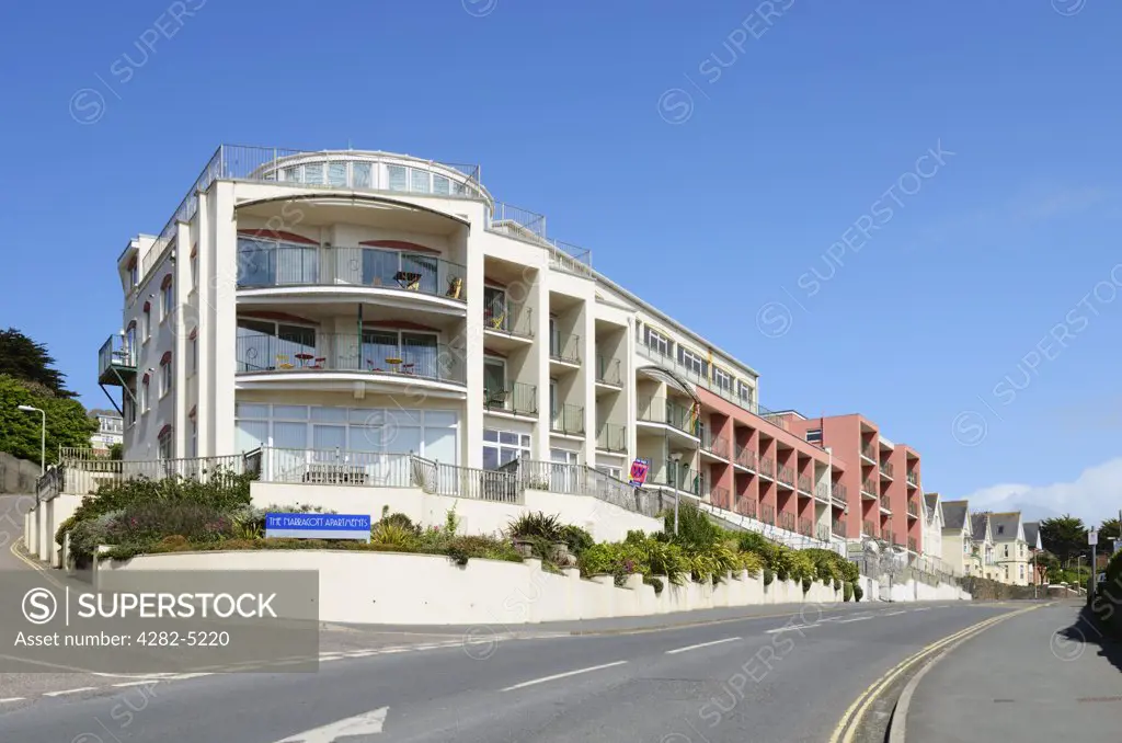 England, Devon, Woolacombe. The Narracott Apartments, modern holiday apartments in Woolacombe.