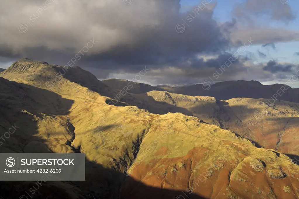 England, Cumbria, Langdale Pikes. The Langdale Pikes.