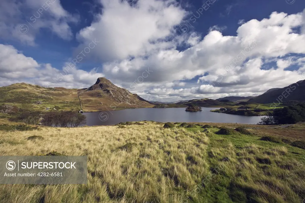 Wales, Gwynedd, Near Dolgellau. Cregennan Lakes near Dolgellau, a renowned beauty spot at the lower level on Cadair Idris.