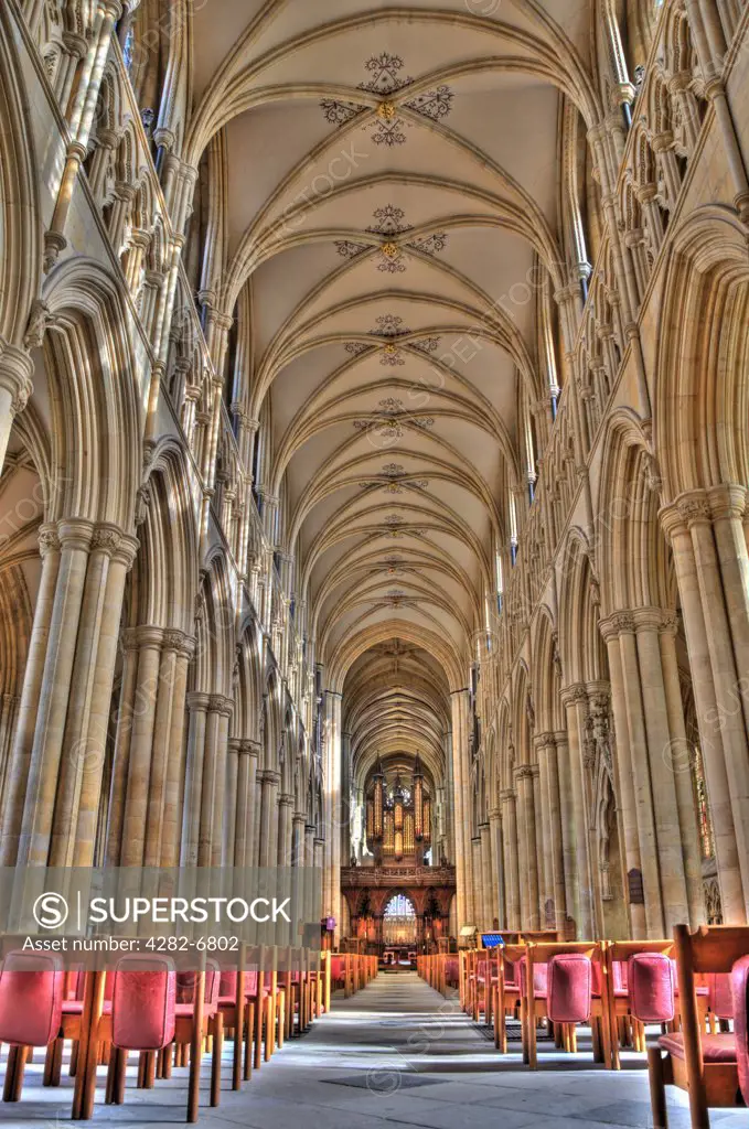 England, East Riding of Yorkshire, Beverley. Inside Beverley Minster, the Parish Church of St. John and St. Martin.