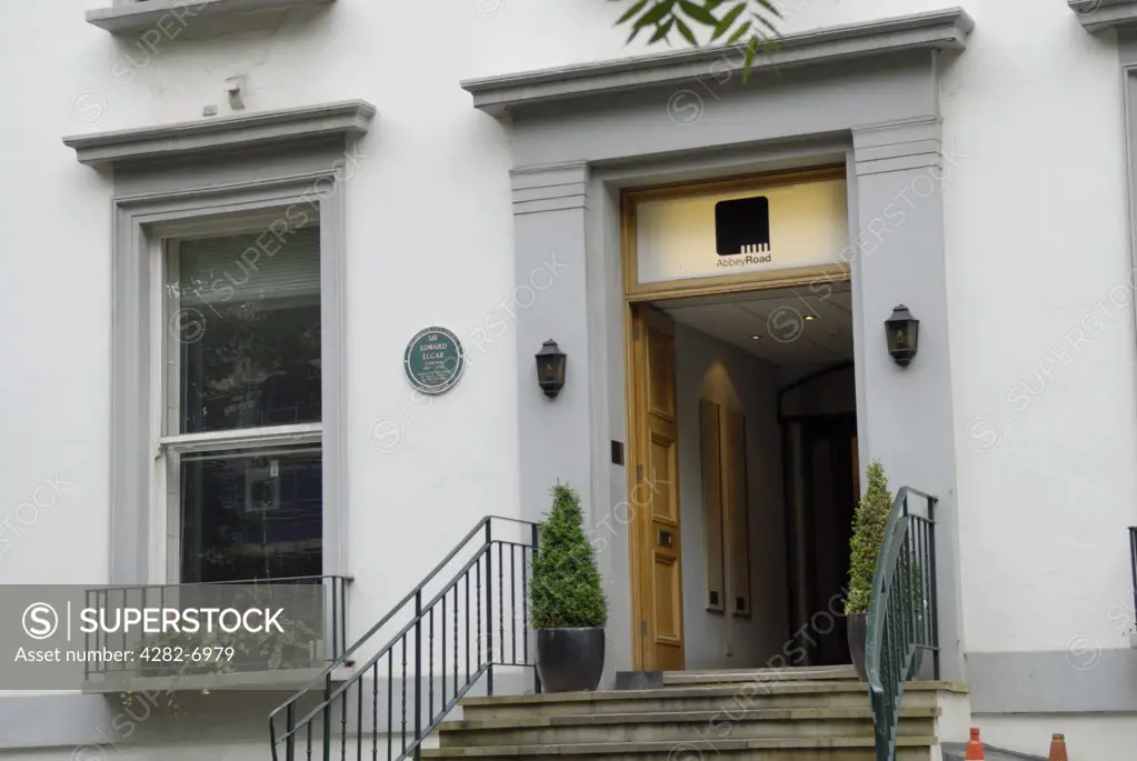 England, London, St John's Wood. The entrance to Abbey Road studios, the location of most of The Beatles recordings as well as for many other music artists and bands over the years.