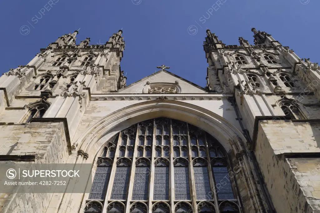 England, Kent, Canterbury . Exterior of Canterbury Cathedral.