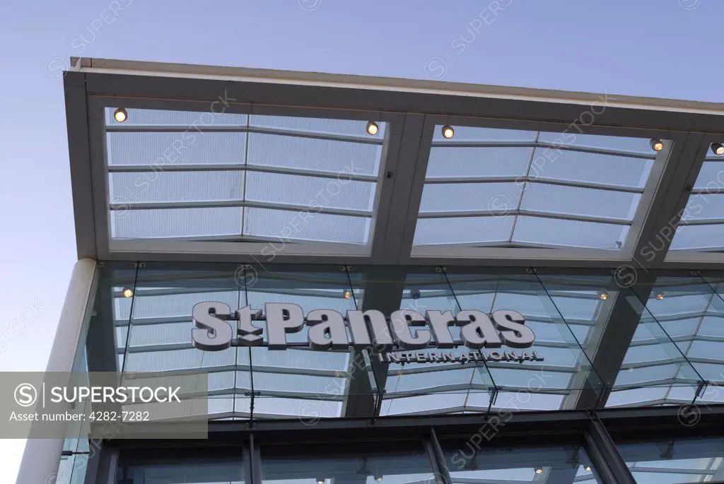 England, London, St Pancras . The new front of the St Pancras International station in London.