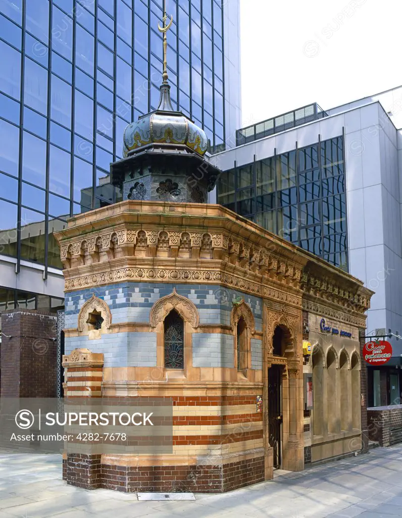 England, London, City of London. Exterior view of a former Victorian Turkish baths in the City of London.