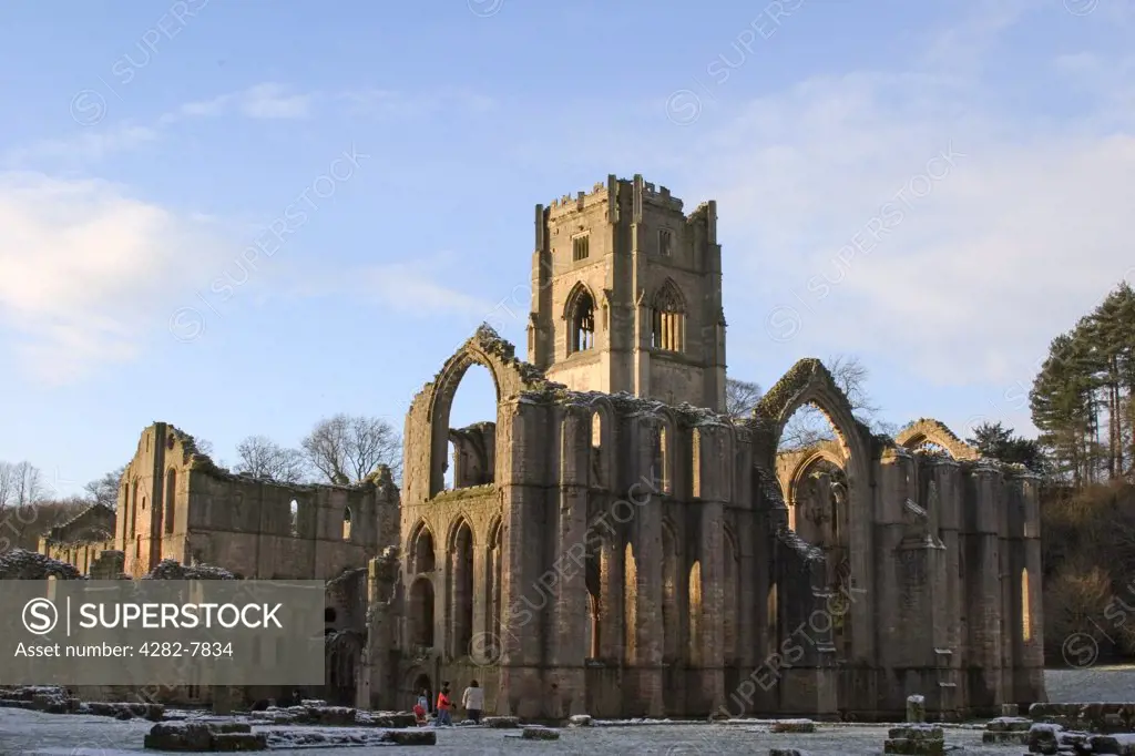 England, North Yorkshire, Fountains Abbey. Fountains Abbey.